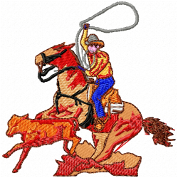 Cowboy And Hunter Embroidery Design 10 Cowboy And Hunter Embroidery Design 10